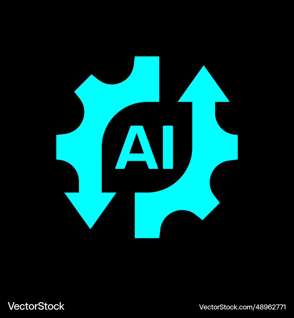 Artificial intelligence integration concept ai vector image