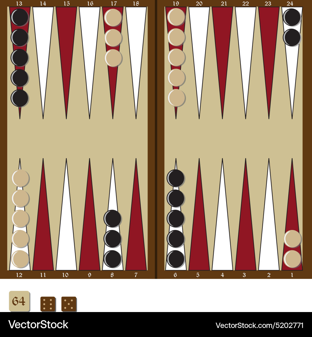 Backgammon Game Board Vector Image