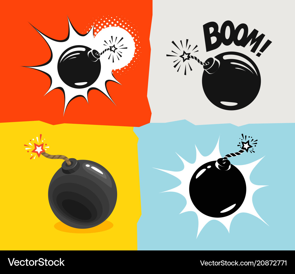 Bomb ready to explode icon bombshell comic Bomb ready to explode icon bombshell comic vector image
