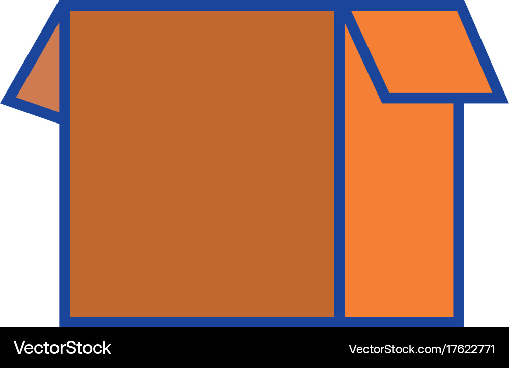 Box package open object design Vector Image