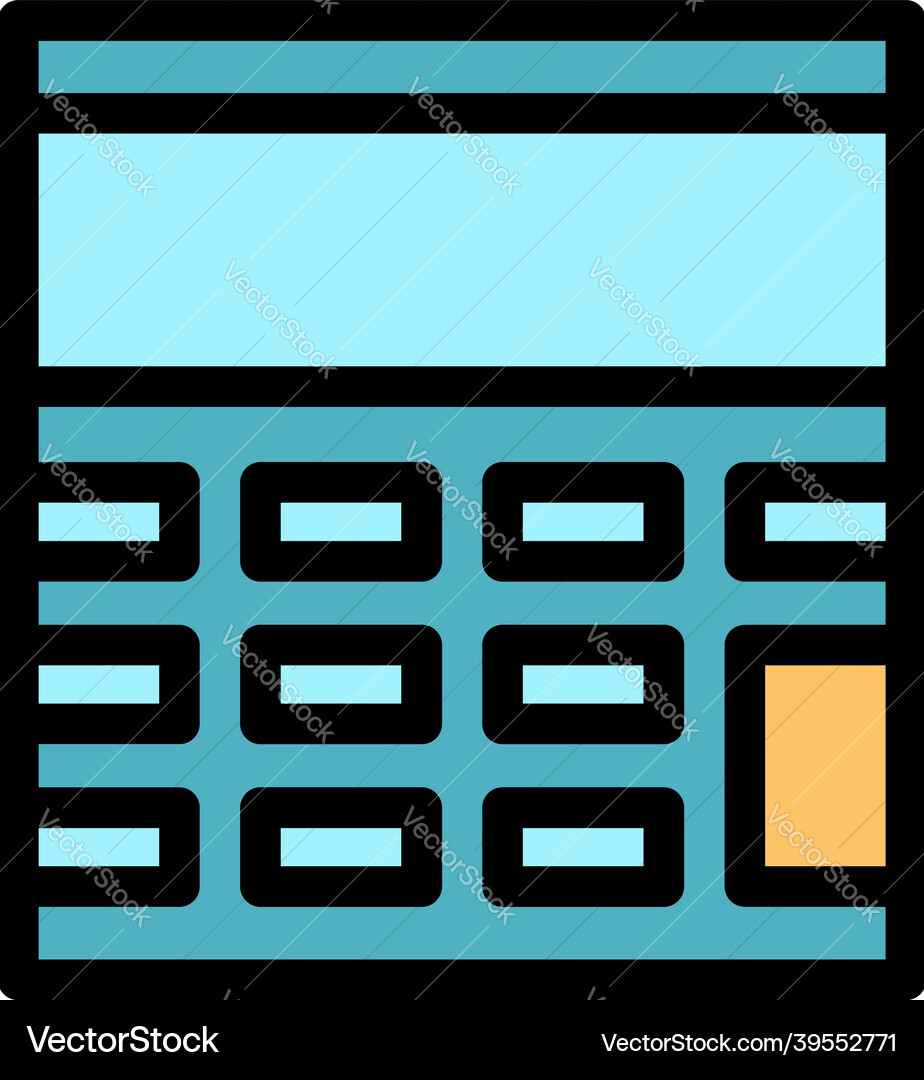 Calculating device icon color outline Calculating device icon color outline Vector Image