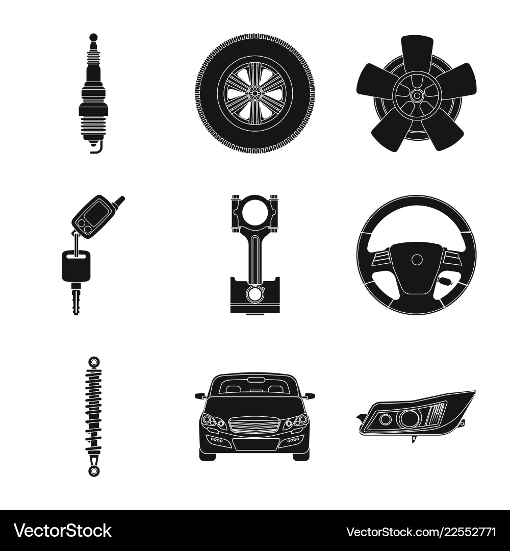 Design of auto and part logo collection Vector Image