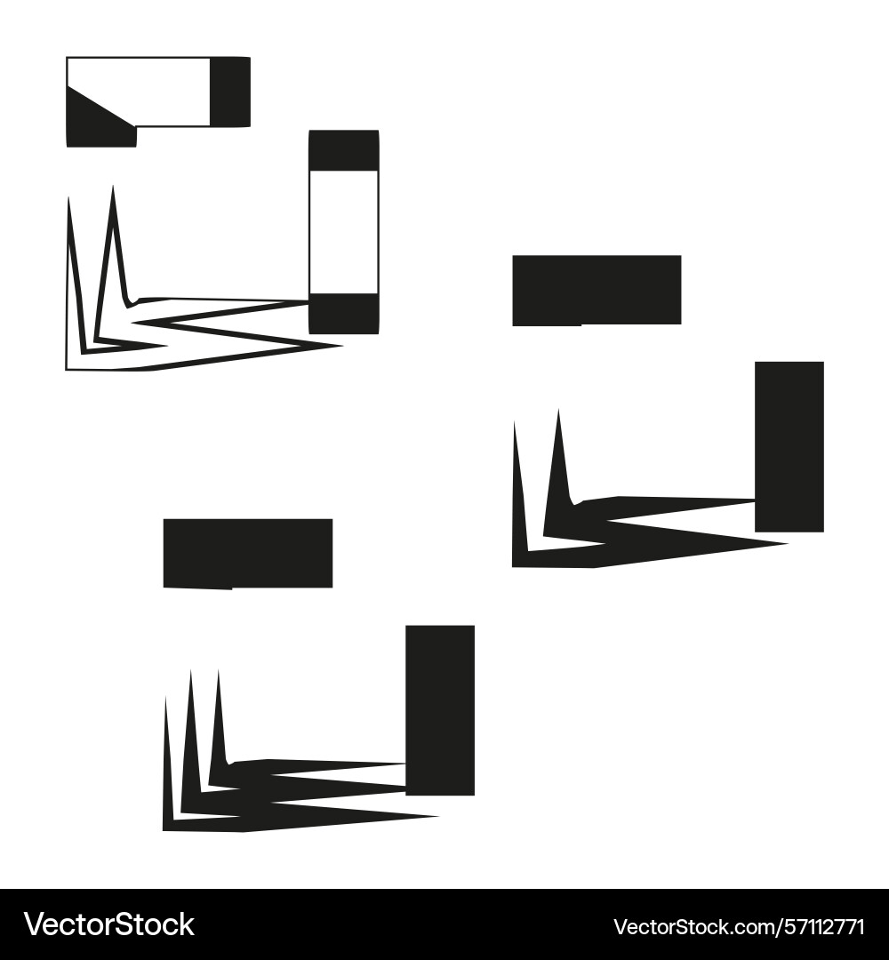 Graph spike symbol jagged chart element sharp Graph spike symbol jagged chart element sharp vector image