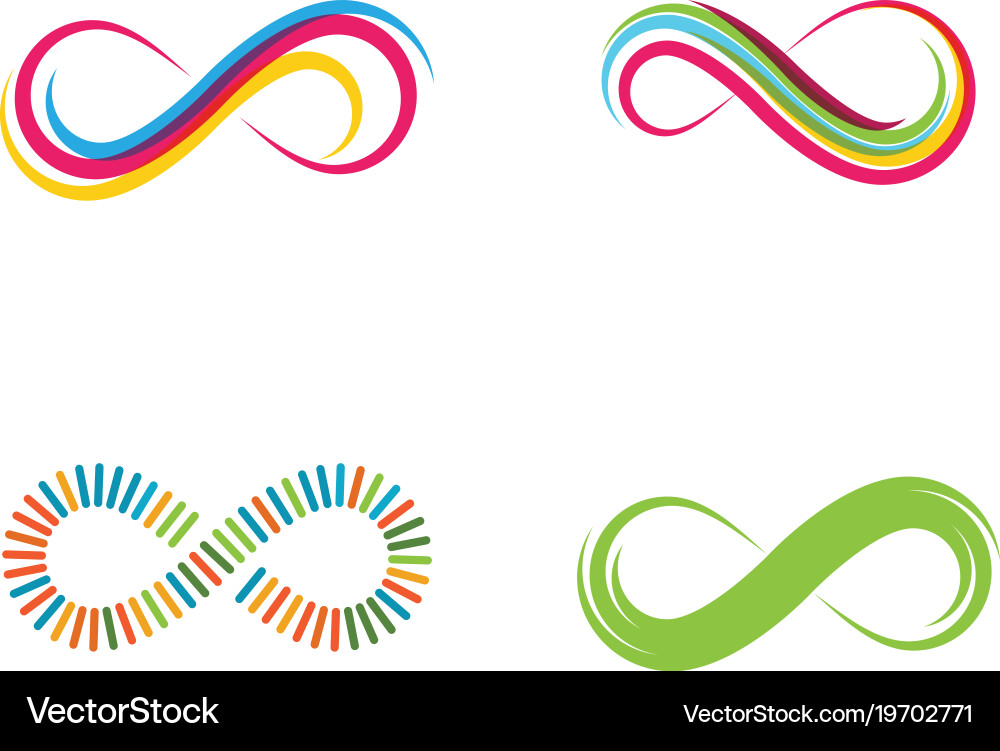 Infinite Loop Logo Template vector image
