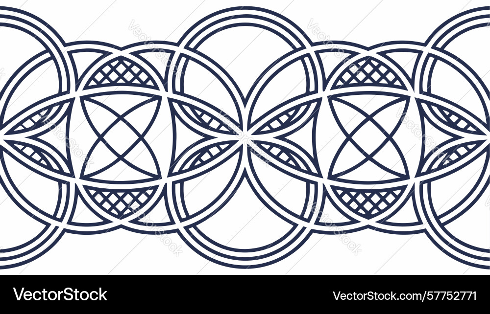 Intricate circular geometric pattern design vector image