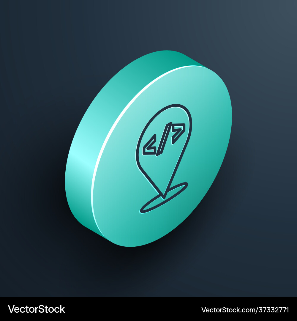 Isometric line web design and front end Isometric line web design and front end vector image