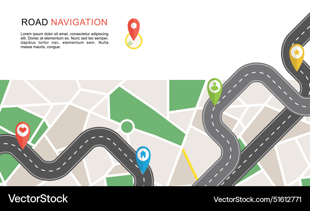 Navigationskonzept mit Pinpointer Navigationskonzept mit Pinpointer Vektorbild