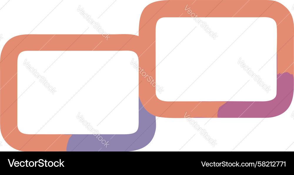 Overlapping Rectangles - Layered Content Vector Image