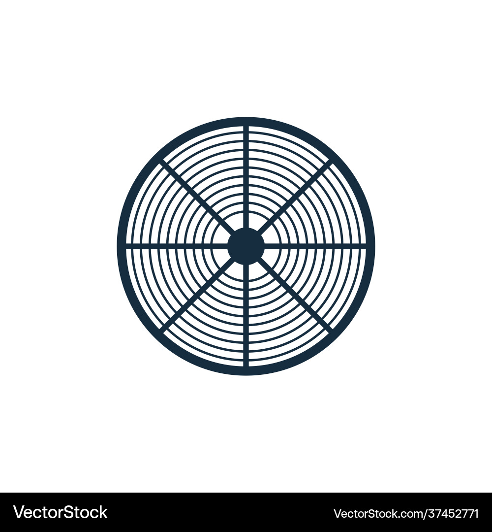 Polar grid icon simple thin line outline website Polar grid icon simple thin line outline website vector image