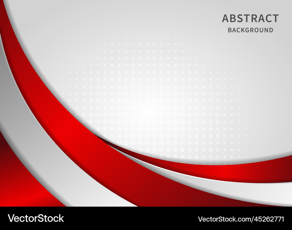 Red & Gray Curve Abstract Template vector image