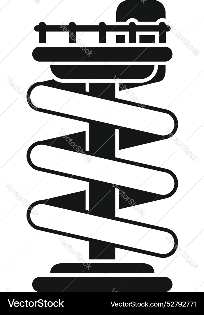Spiral water slide standing on solid base Vector Image