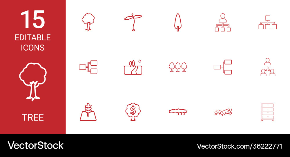 Tree icons Tree icons vector image