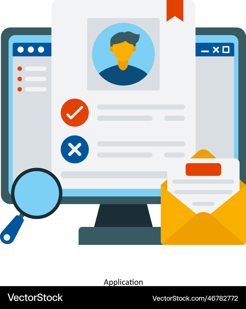 Application fill outline icons simple stoc Vector Image