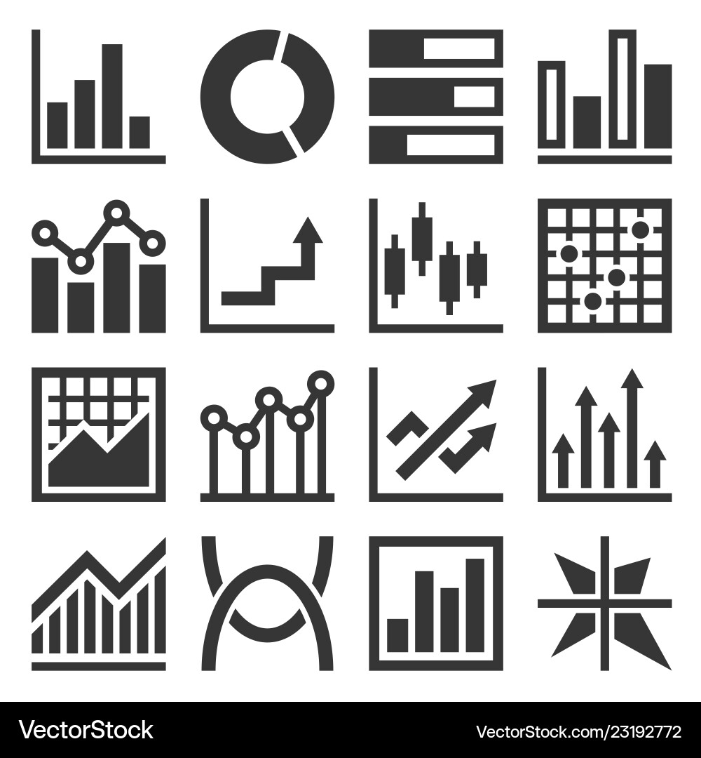 Big Data Analytics Icons - Set vector image