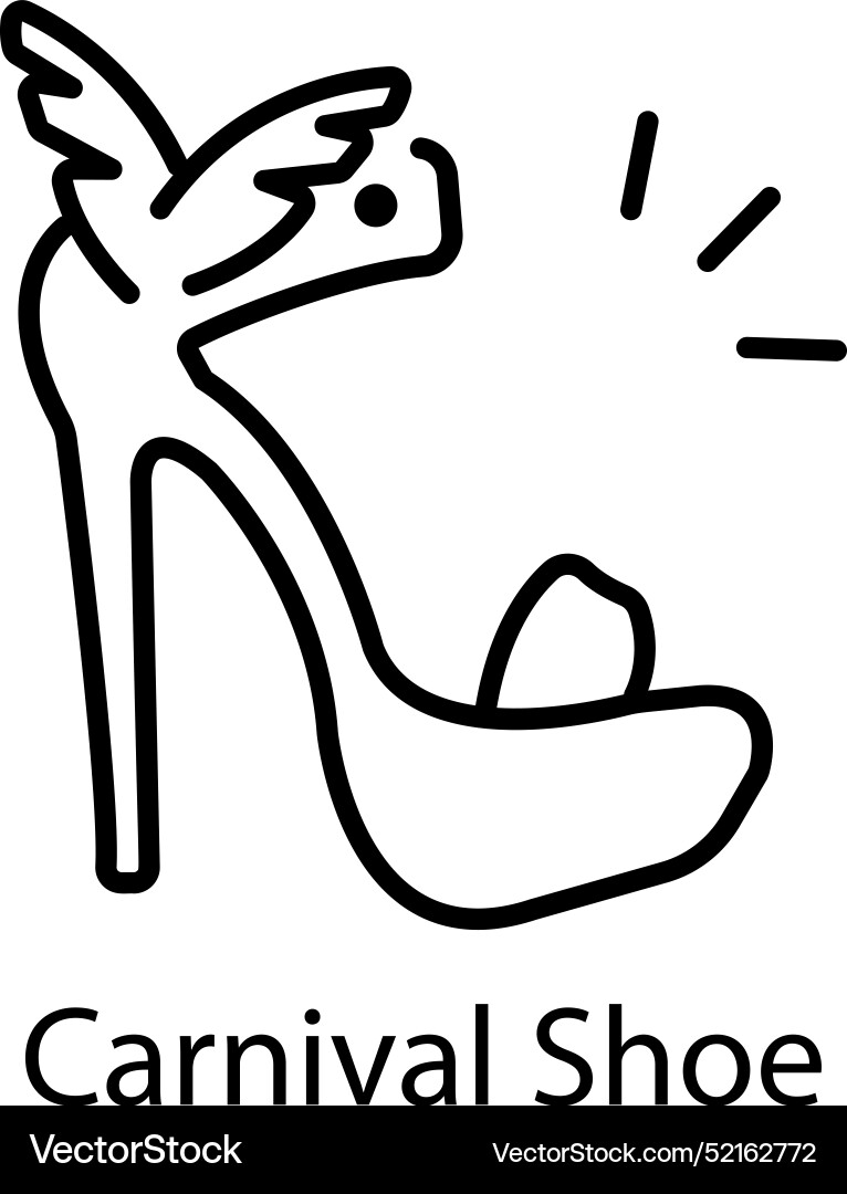 Carnival shoe Royalty Free Vector Image VectorStock