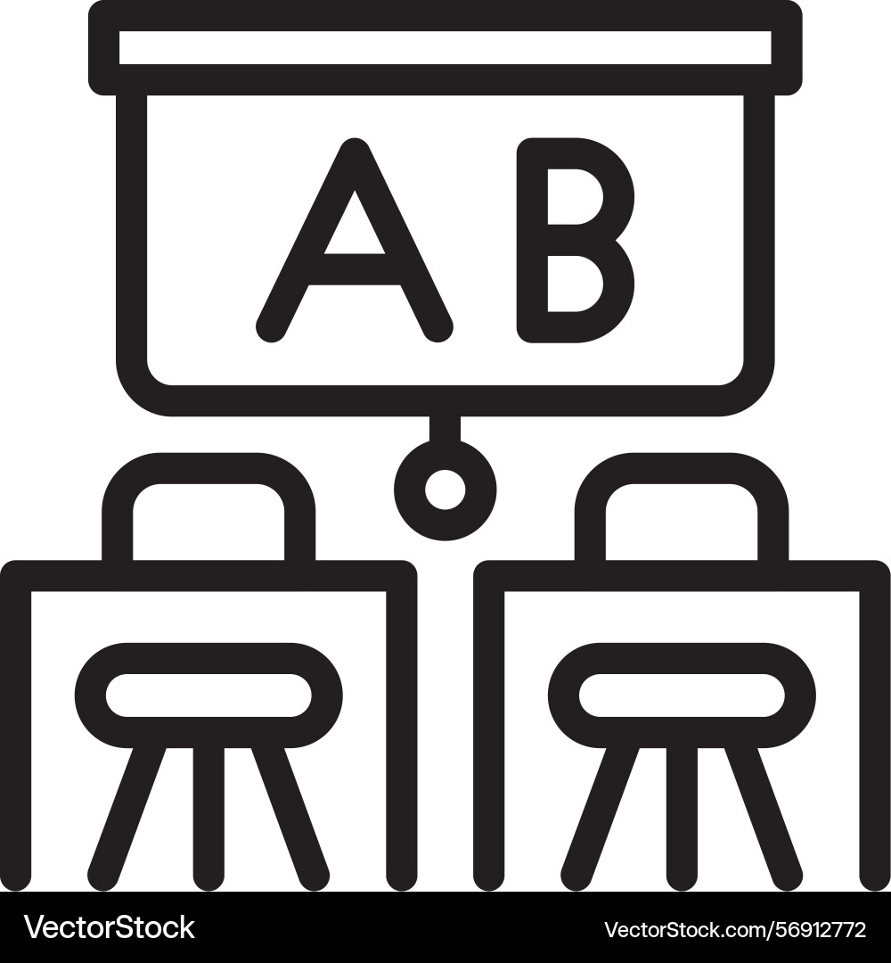 Classroom linear style icon design Vector Image