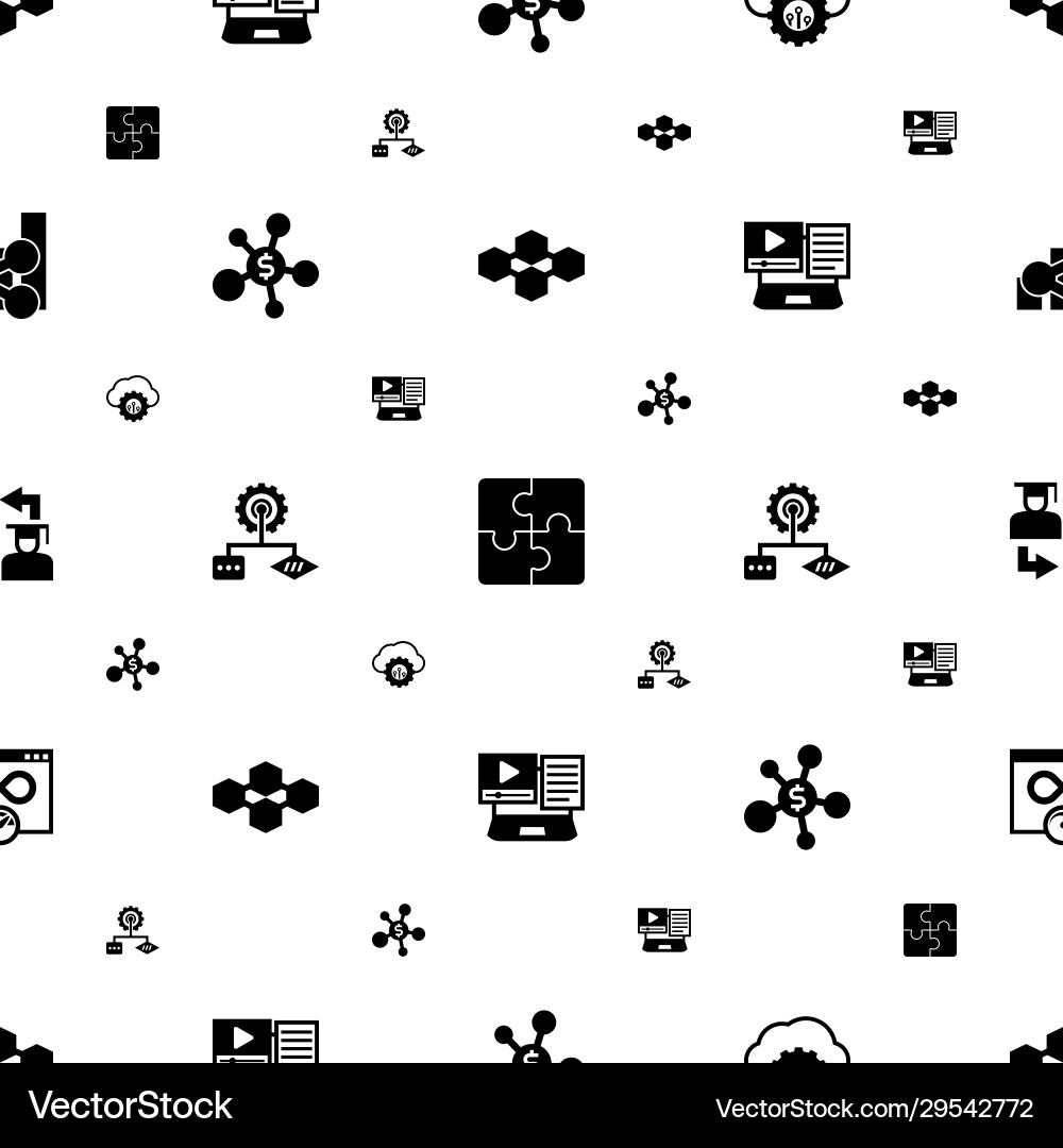 Connection icons pattern seamless included vector image