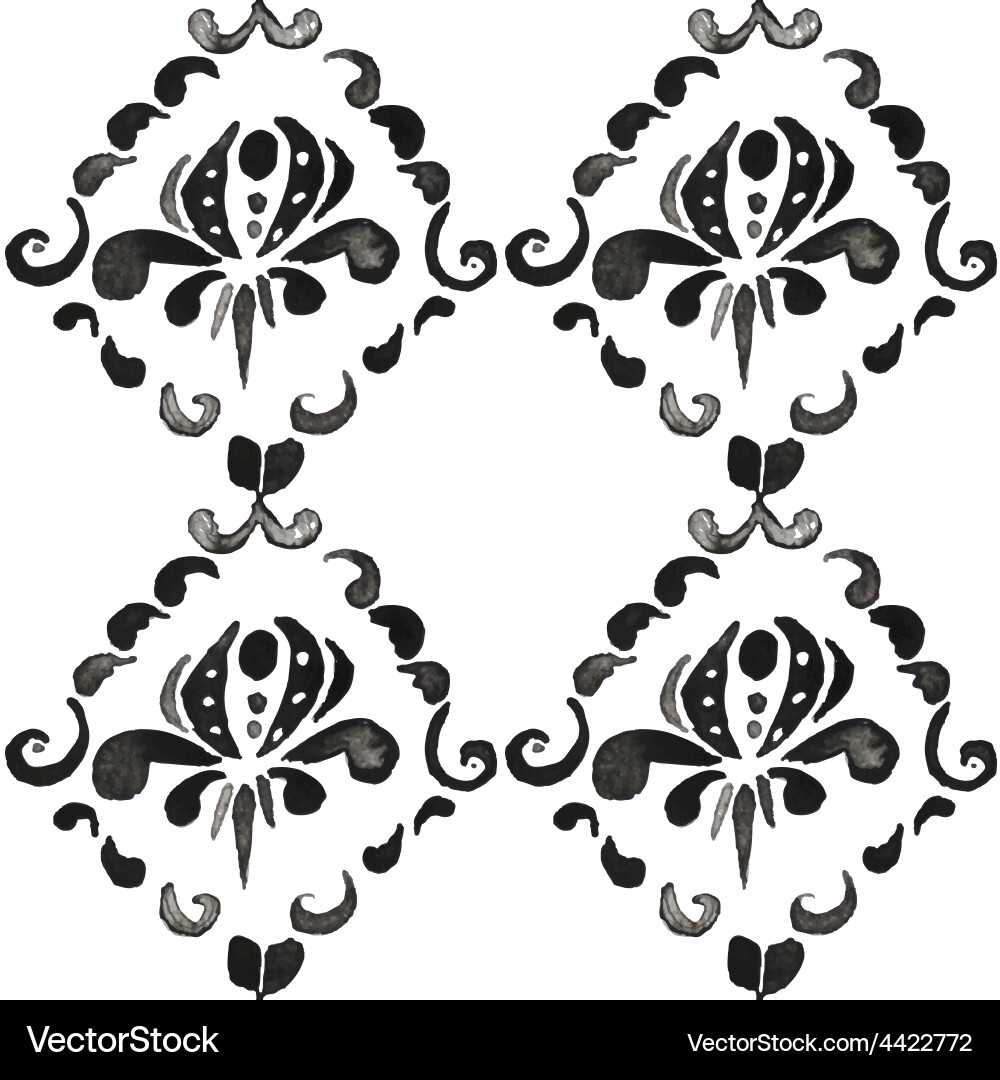 Damask seamless pattern vector image