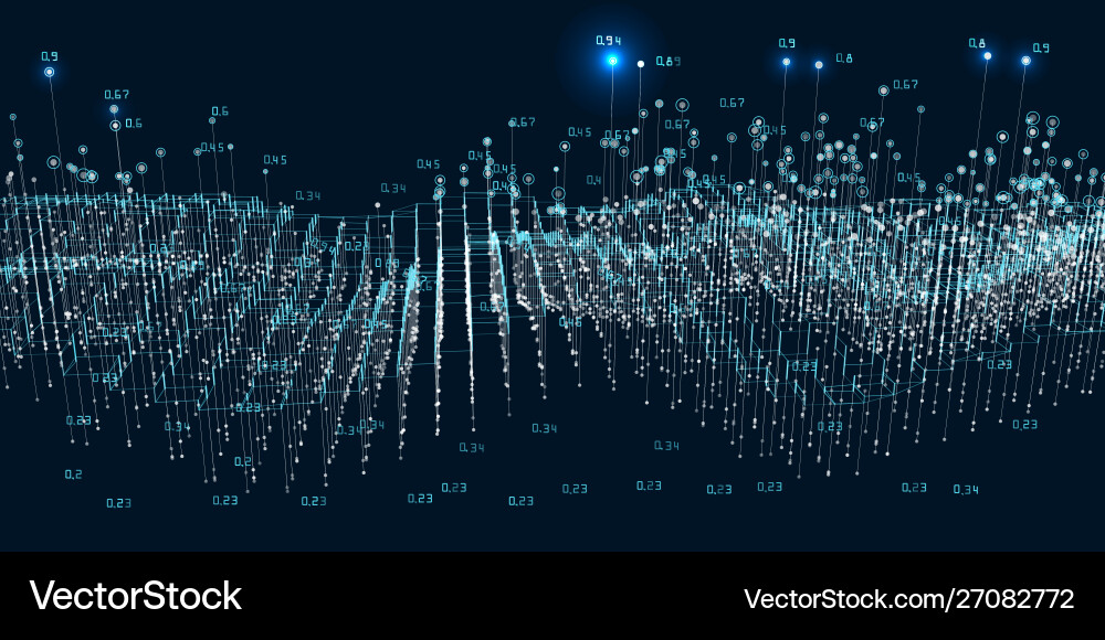Data Analysis & Big Data Visualization vector image