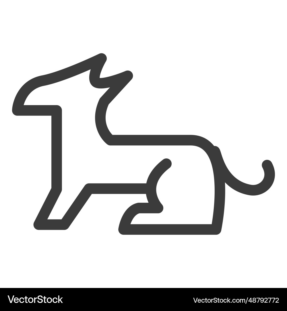 Dog animal cat stroke Dog animal cat stroke vector image