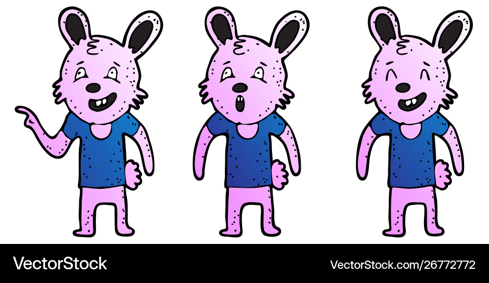 Explainer rabbit character design Explainer rabbit character design Vector Image