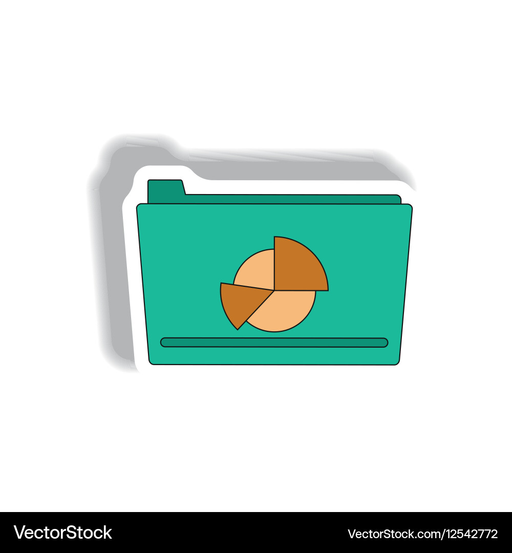 Folder with statistical report vector image