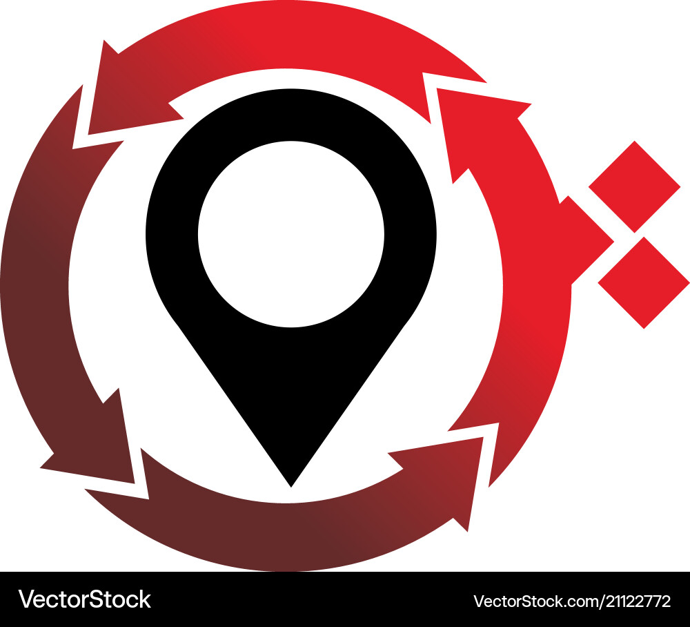 Global positioning system template Global positioning system template vector image
