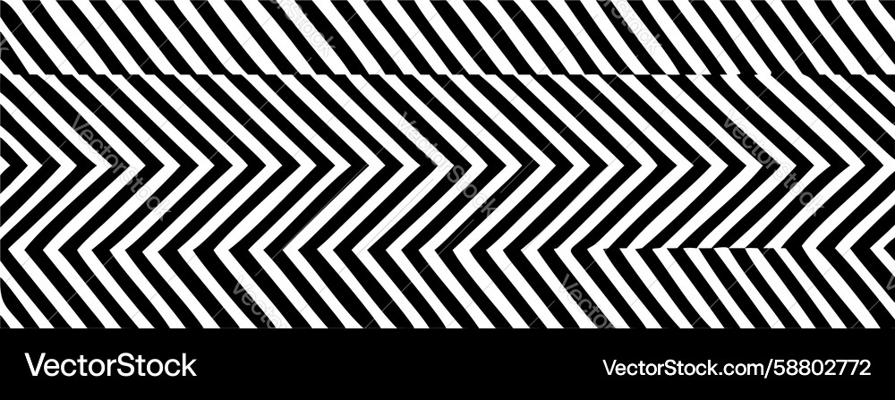 Horizontal chevron pattern with dynamic zigzag Vector Image
