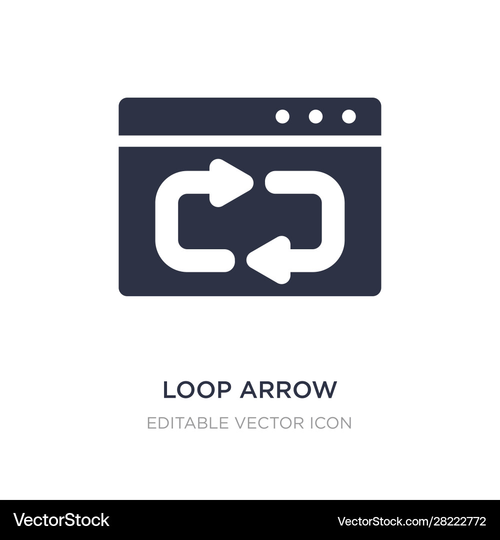 Loop arrow icon on white background simple Loop arrow icon on white background simple vector image