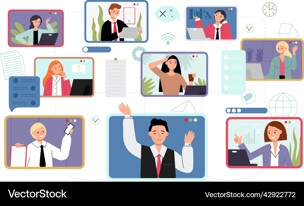 Online business call office management how Vector Image