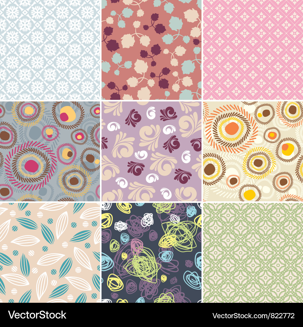 Seamless Pattern Collection vector image