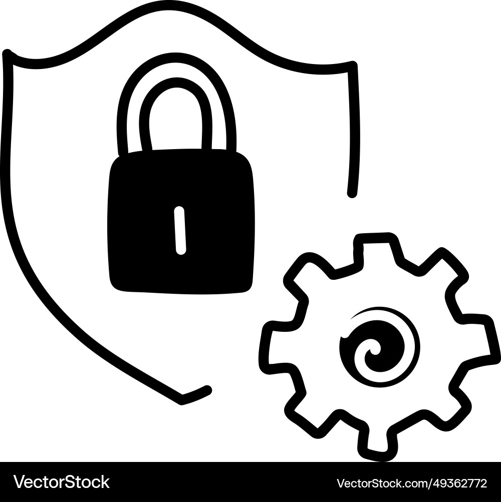 Security setting vector image