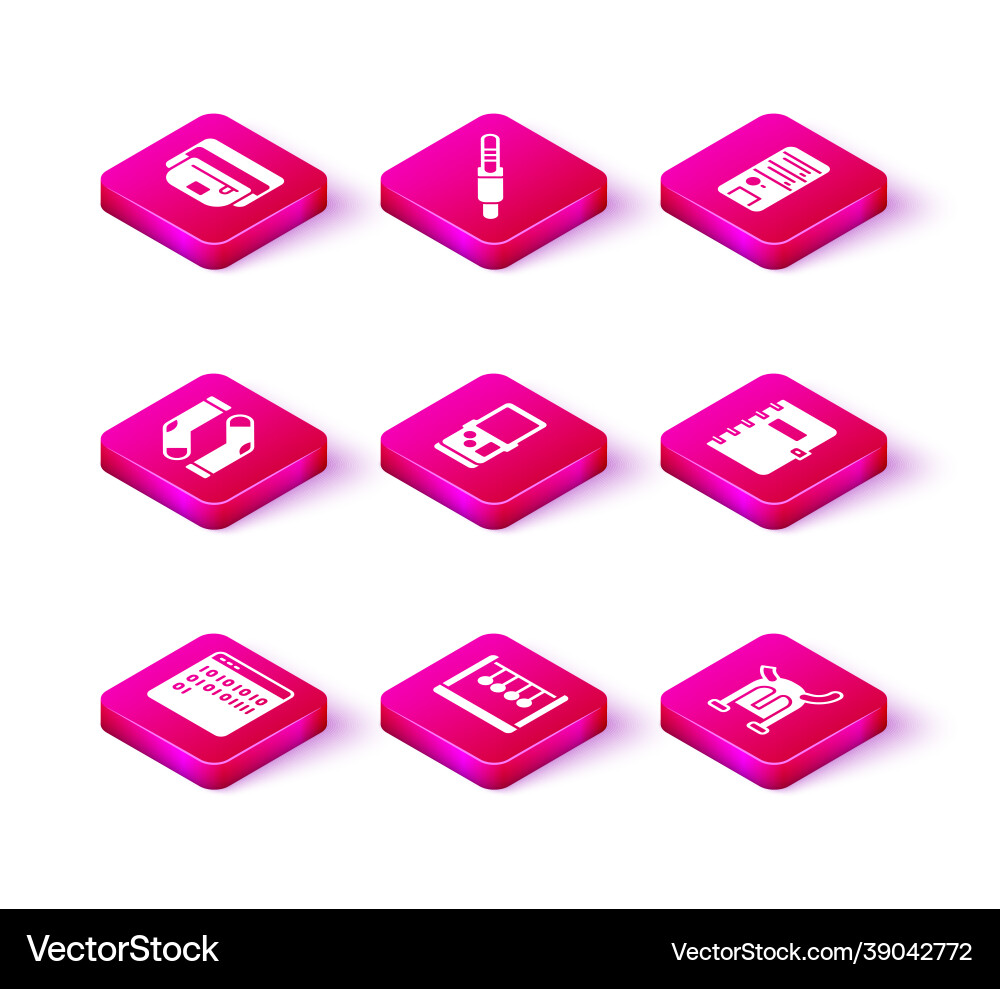 Set binary code pendulum socks tetris viking Set binary code pendulum socks tetris viking vector image