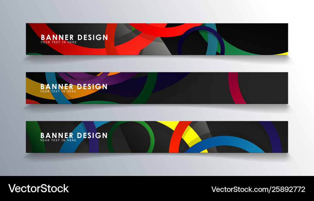 Set rectangular banner with a circle background Set rectangular banner with a circle background vector image