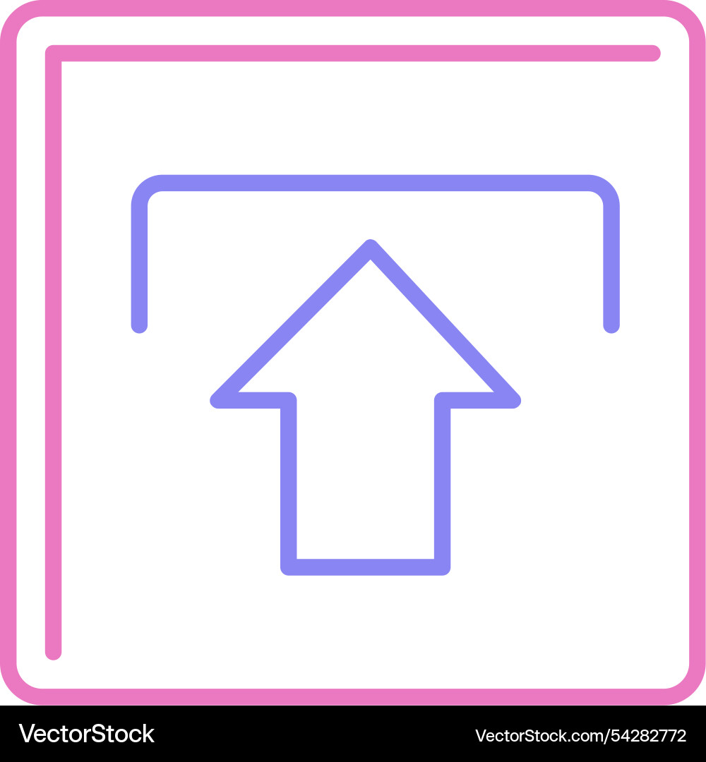 Upload line two colour icon Vector Image