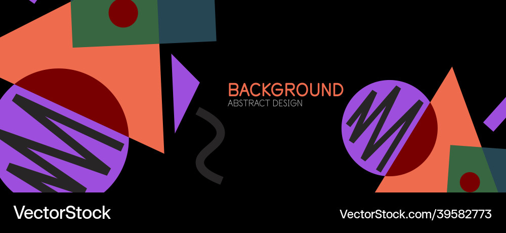 Abstract background blocks lines triangles vector image