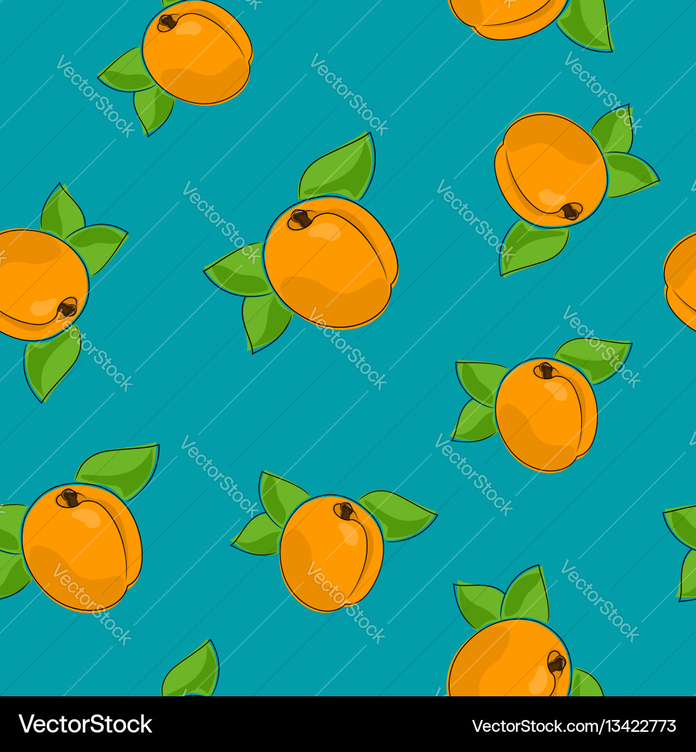 Apricot Pattern on Azure vector image