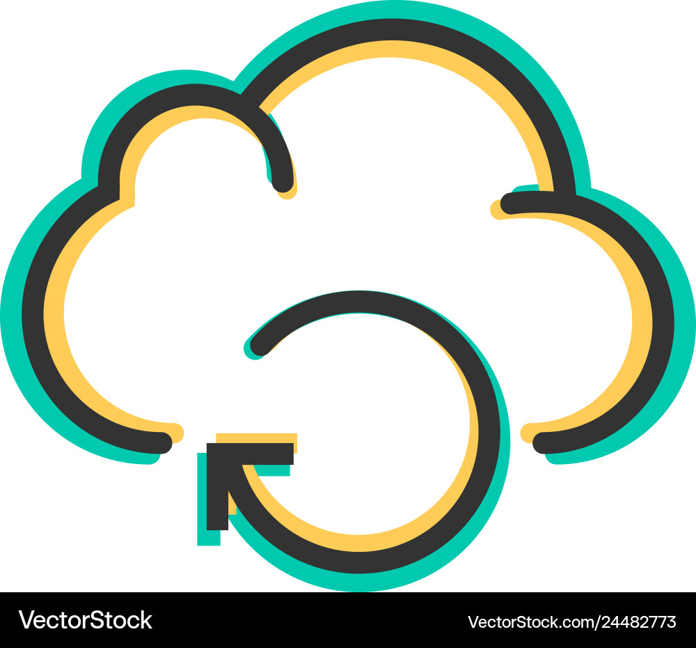Cloud computing icon design interaction Cloud computing icon design interaction Vector Image