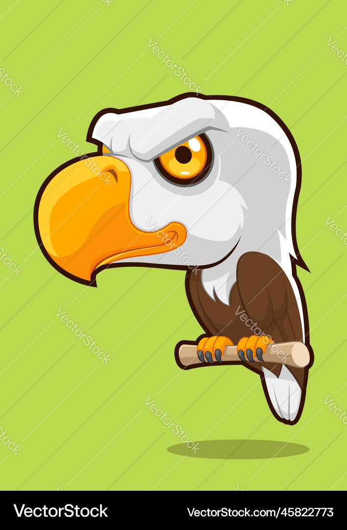 Cute american bald eagle Royalty Free Vector Image