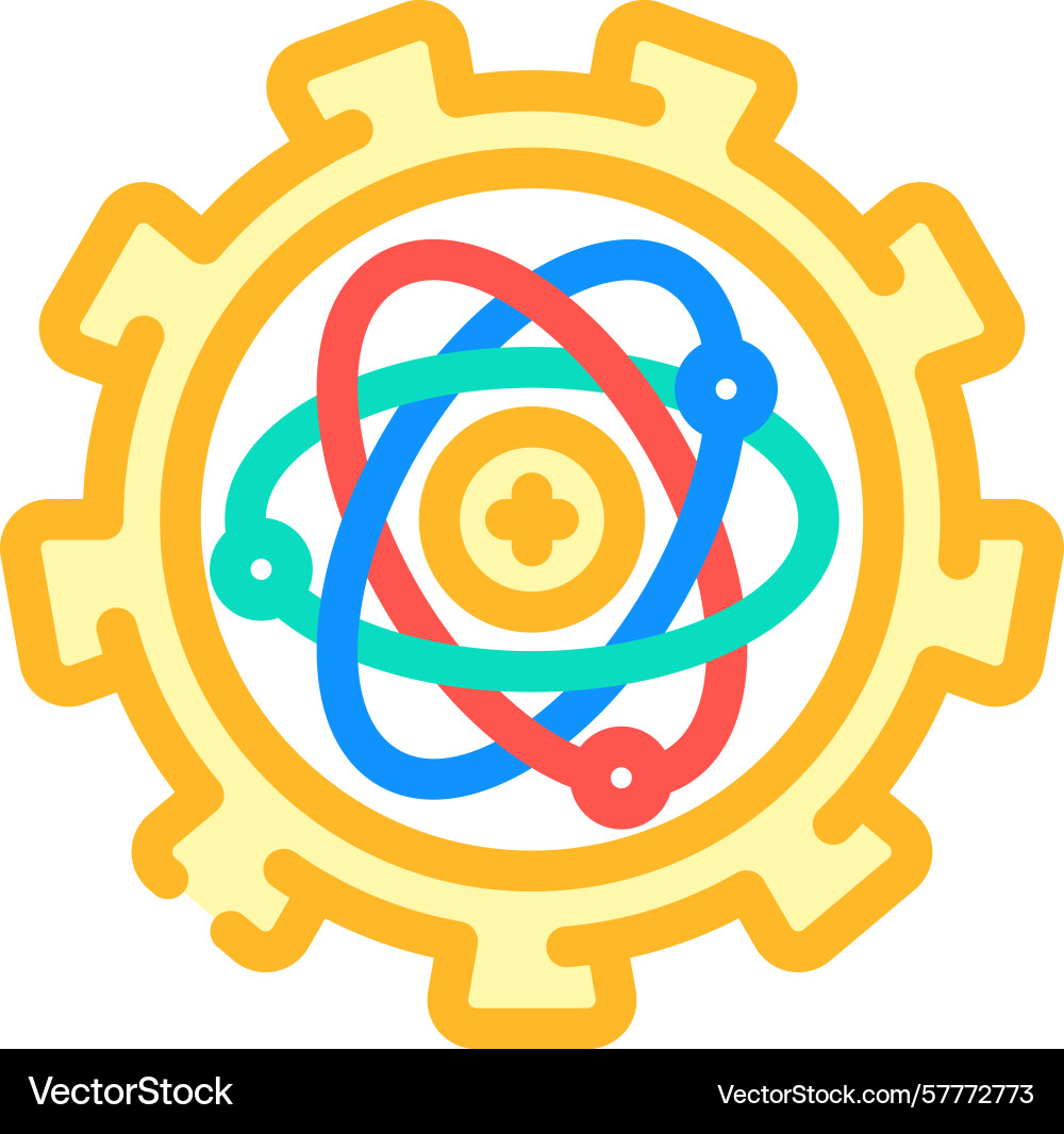 Hardware scalability quantum computer color icon Hardware scalability quantum computer color icon vector image