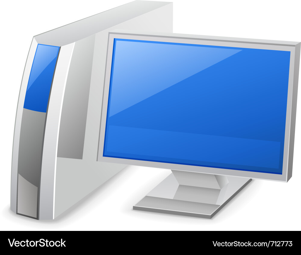 Modern Computer Monitor vector image