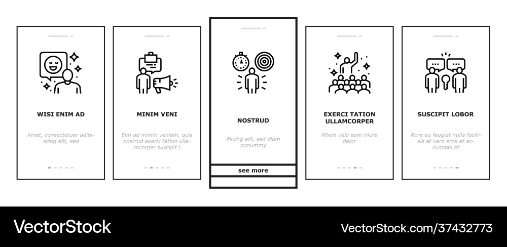 Soft skills people onboarding icons set Soft skills people onboarding icons set vector image