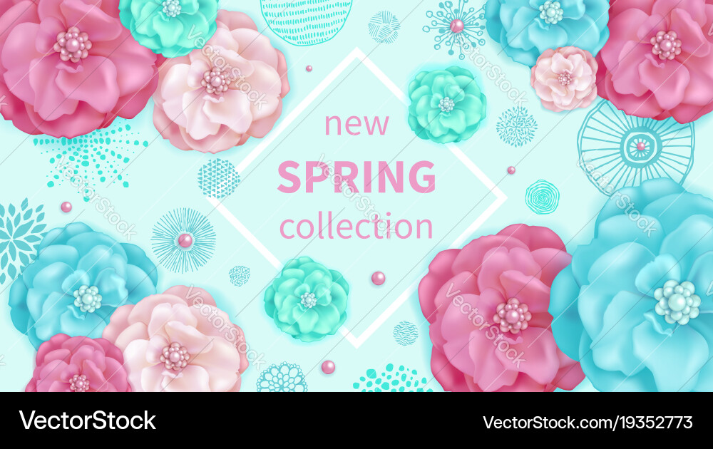 Spring collection background Vector Image