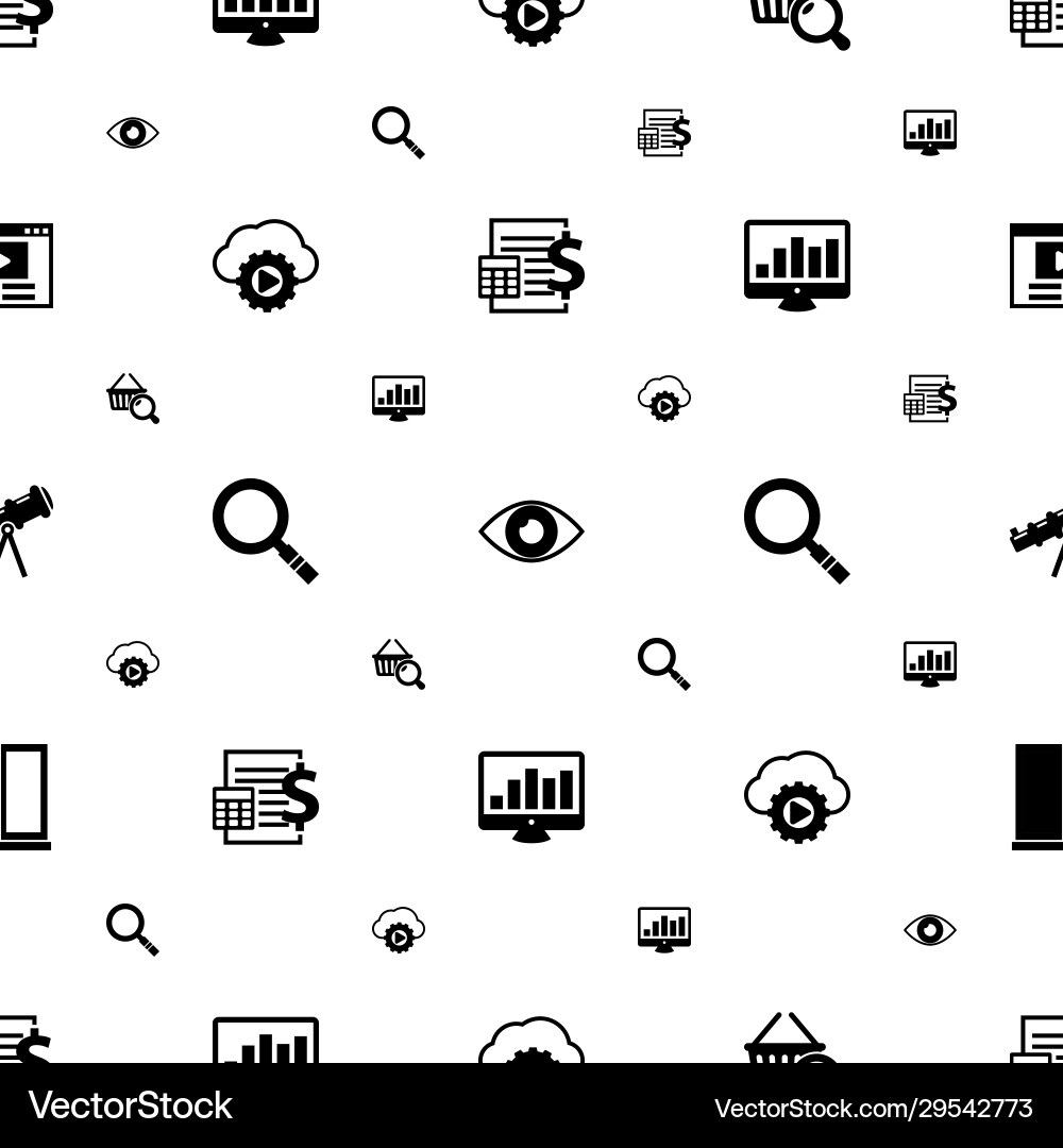View icons pattern seamless included editable View icons pattern seamless included editable vector image
