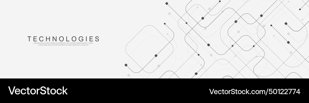 Abstract background with technology circuit board Vector Image