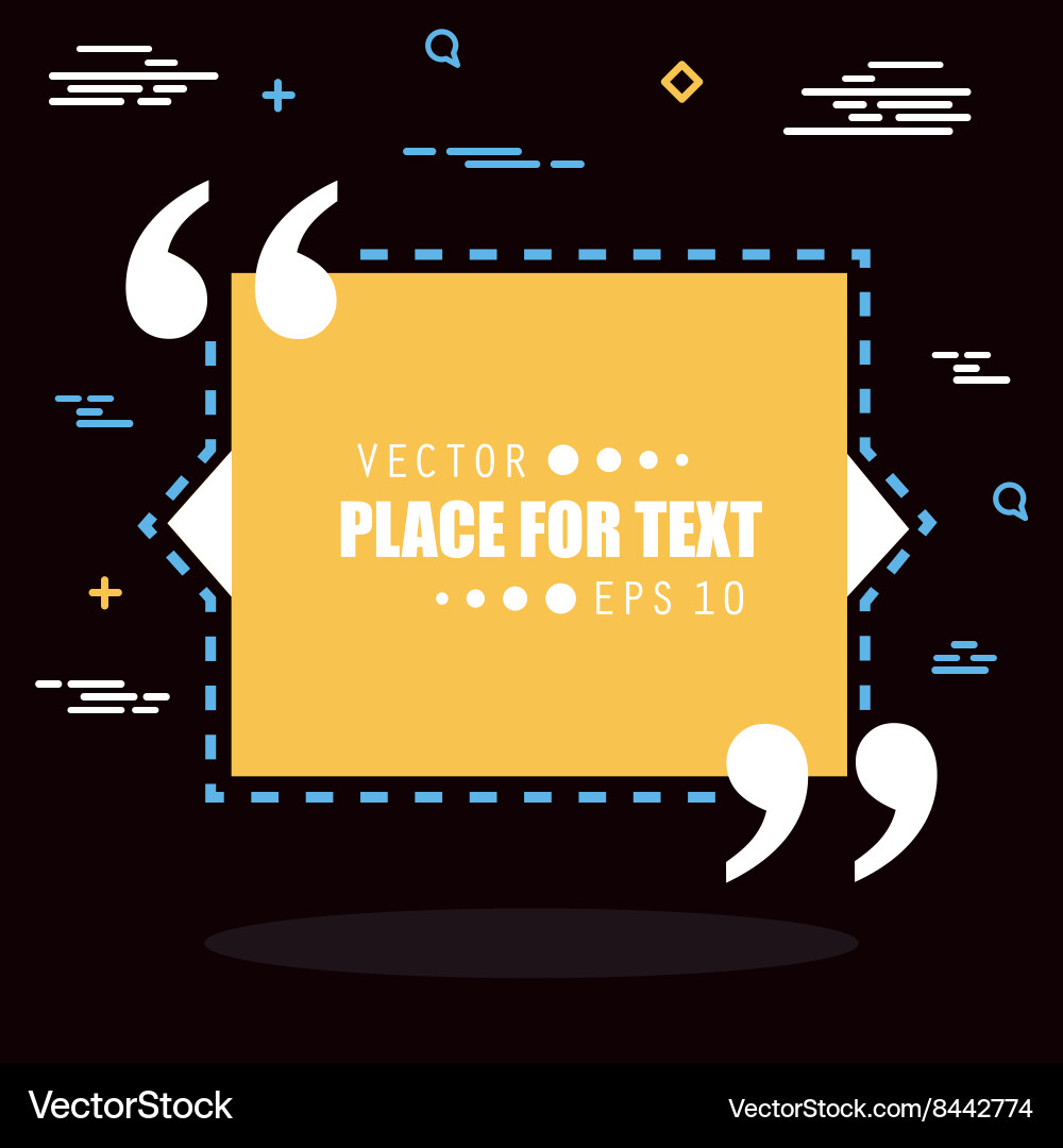 Abstract concept empty speech square quote Vector Image