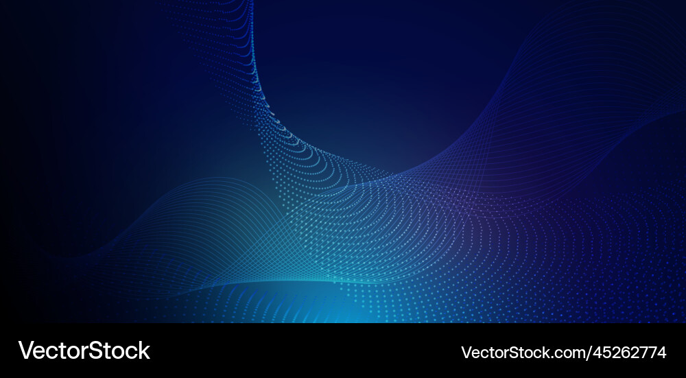 Abstract futuristic particle lines mesh on blue Abstract futuristic particle lines mesh on blue Vector Image