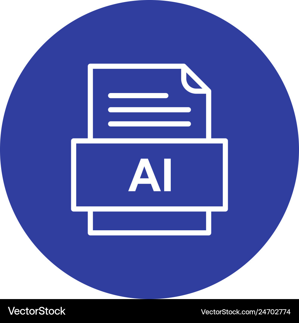 Ai file document icon Vector Image