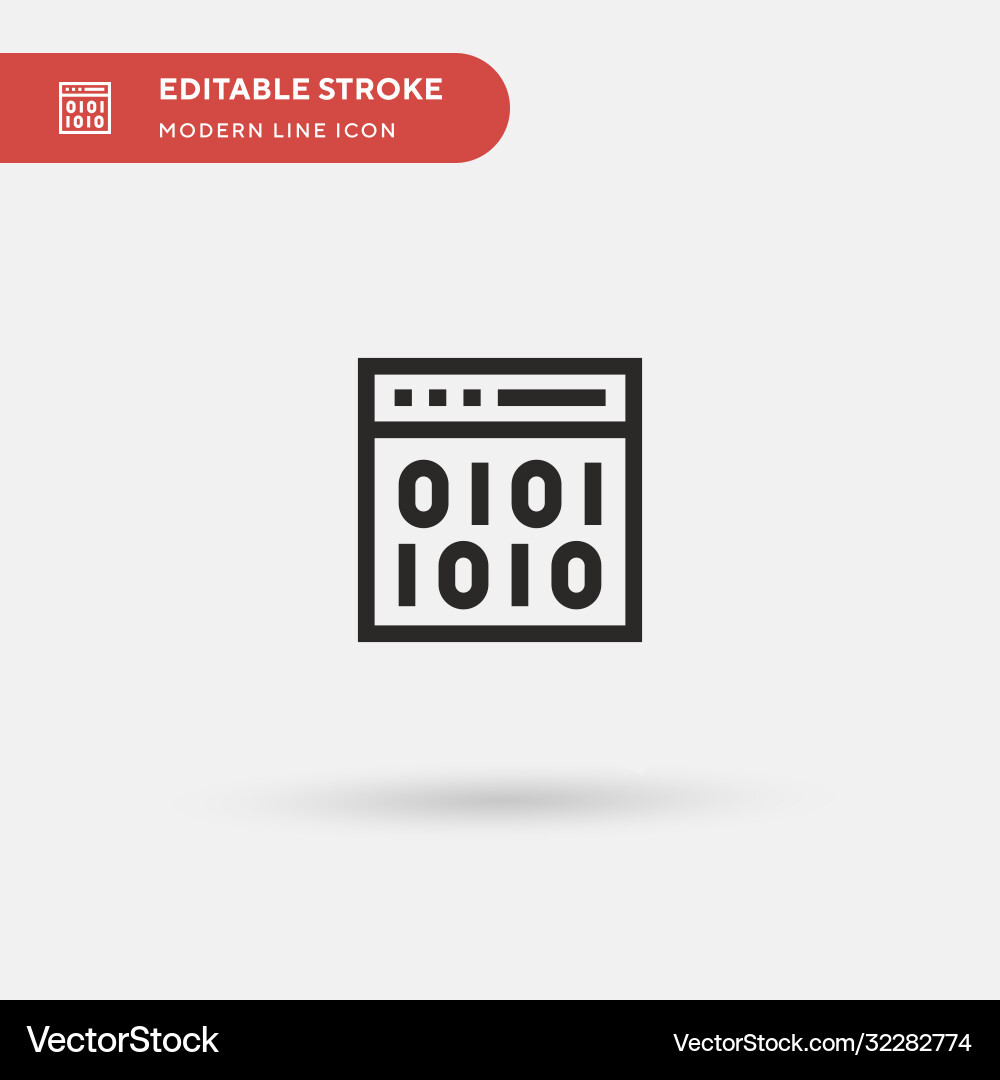 Binary simple icon symbol Binary simple icon symbol Vector Image