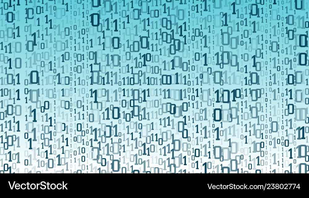 Binärcode Cyberspace Computer Cloud zufällig vektorbild